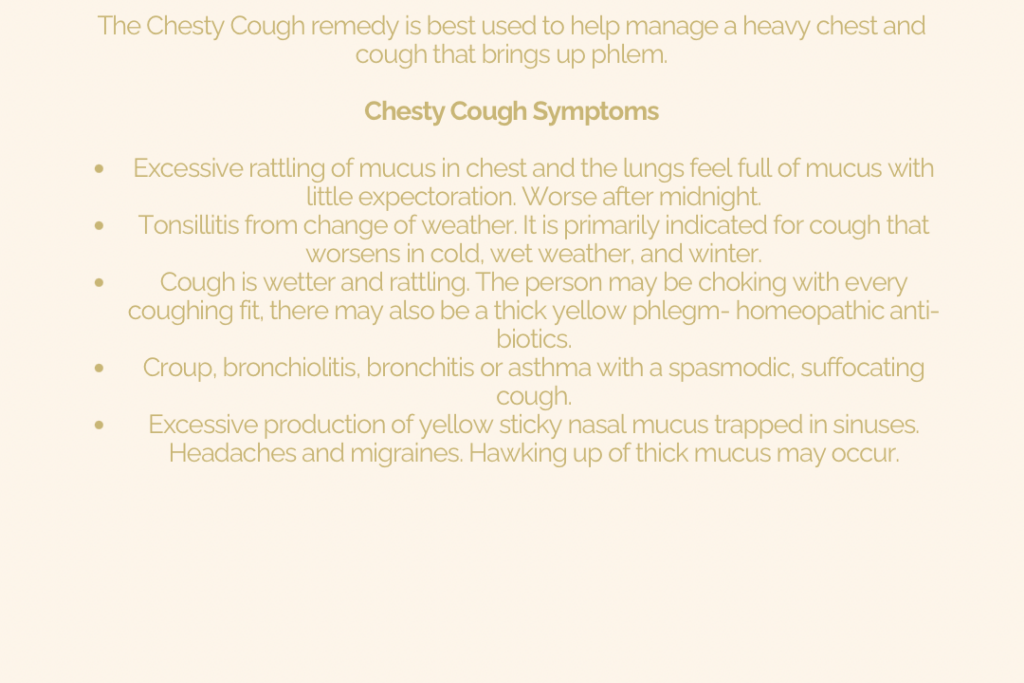 Chesty Cough Homeopathic Remedy