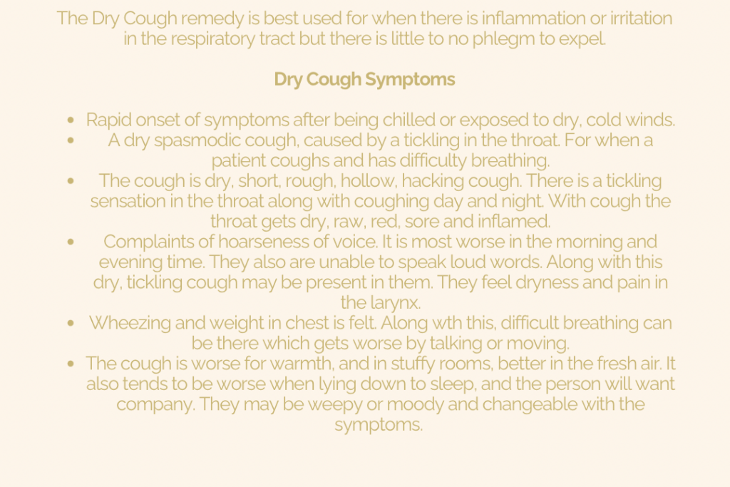 Dry Cough- Homeopathic Remedy